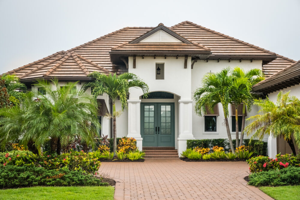 Home with tile roof