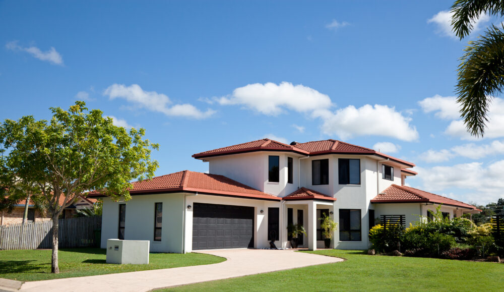 Home with tile roof