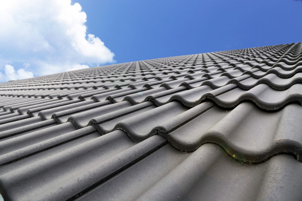 residential tiled roof summer